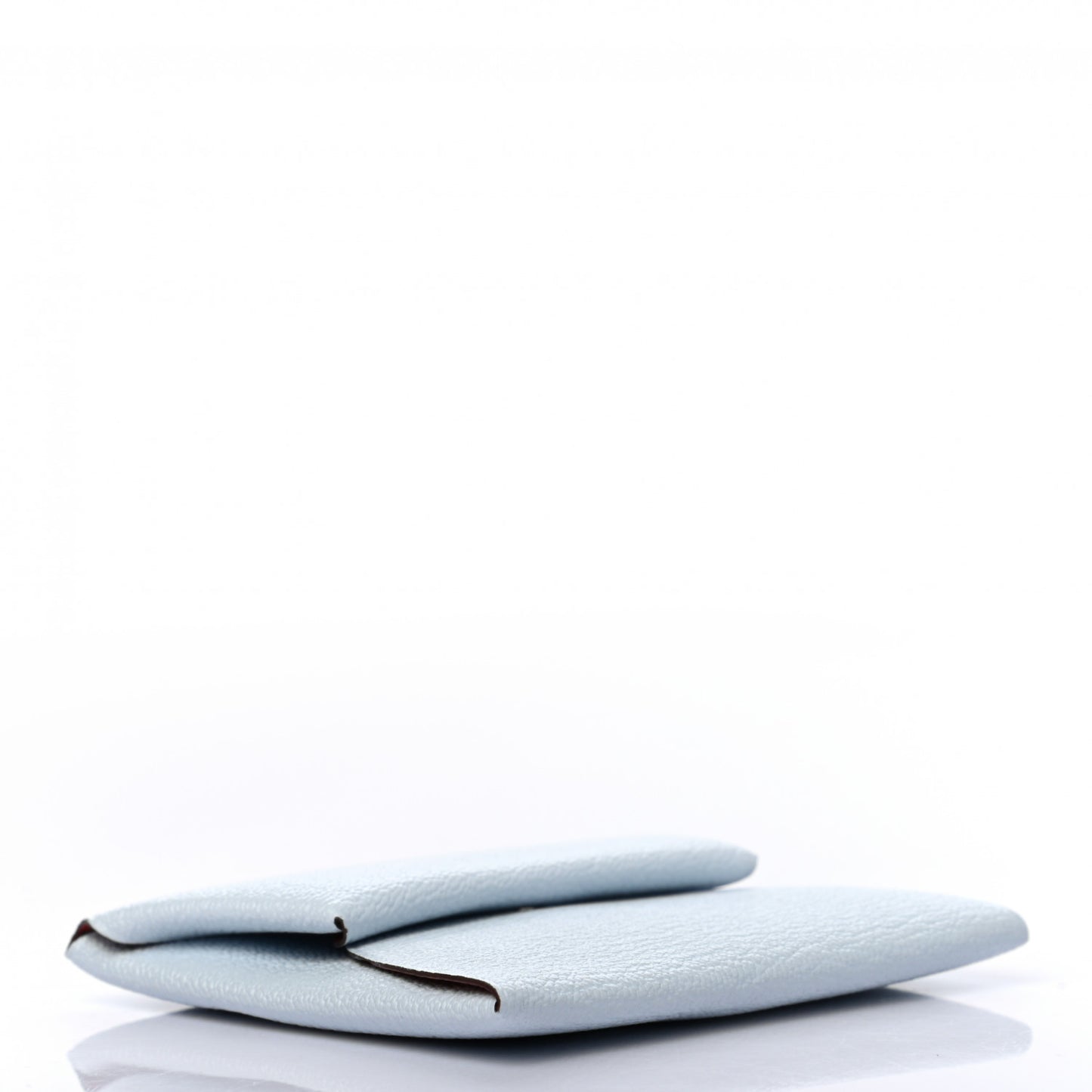 Chevre Mysore Bastia Verso Coin Purse Bleu Brume Brique