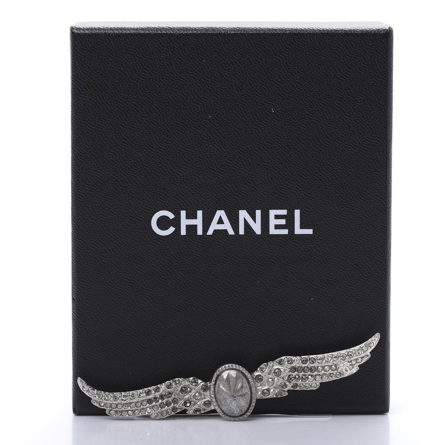 Crystal Wings Brooch Silver