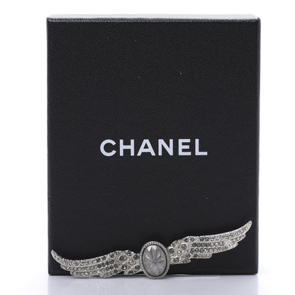 Chanel Crystal Wings Brooch Silver 5 of 5