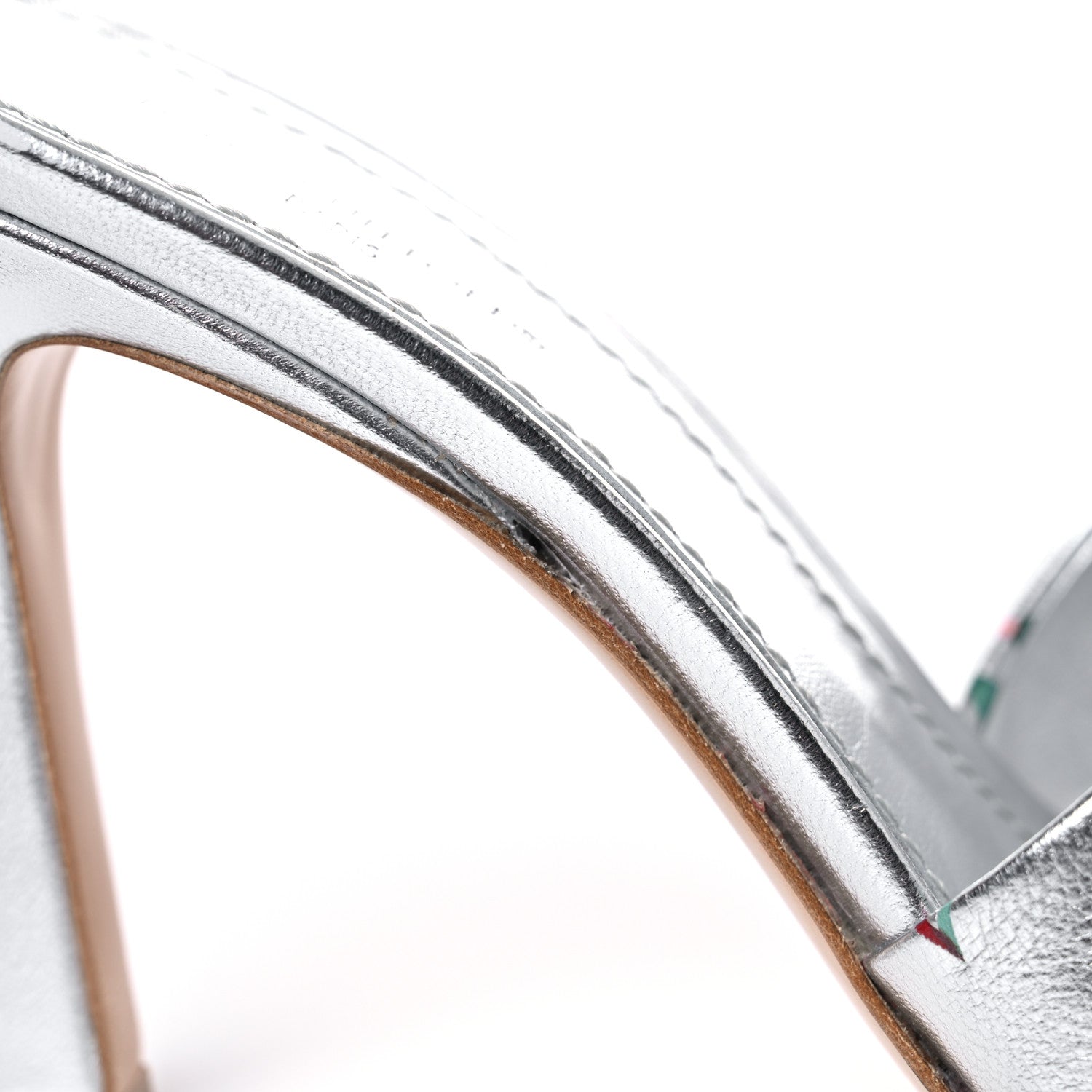 Louis Vuitton Metallic Lambskin Embossed Monogram LV Garden Revival High Heel Mules 37 Silver 12 of 13
