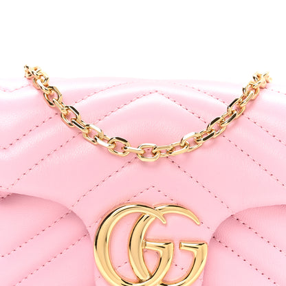 Gucci Lambskin Matelasse Mini GG Marmont Shoulder Bag Light Pink 8 of 11