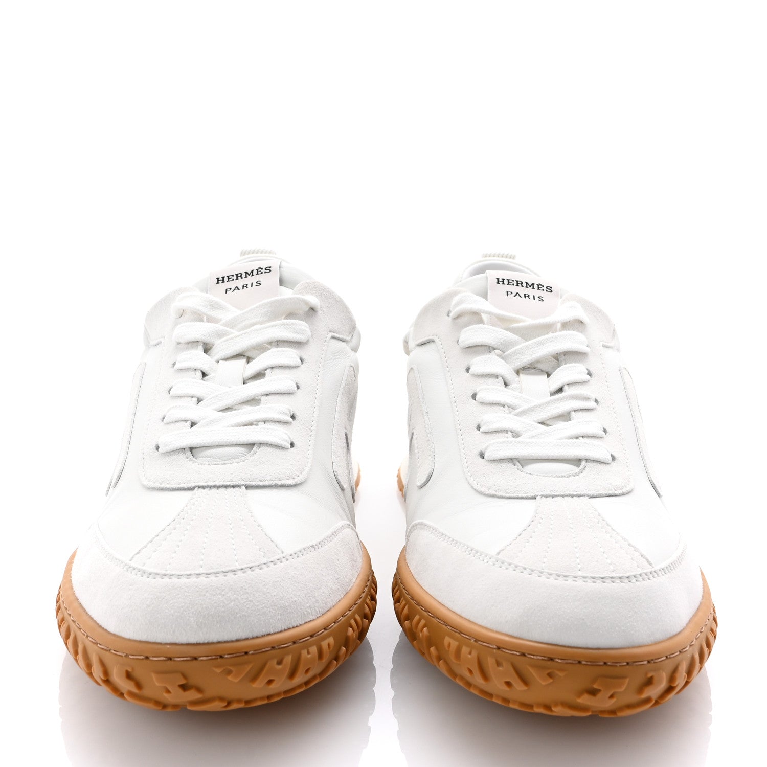 Hermes Nappa Suede Goatskin Jet Sneakers 41.5 White 3 of 10