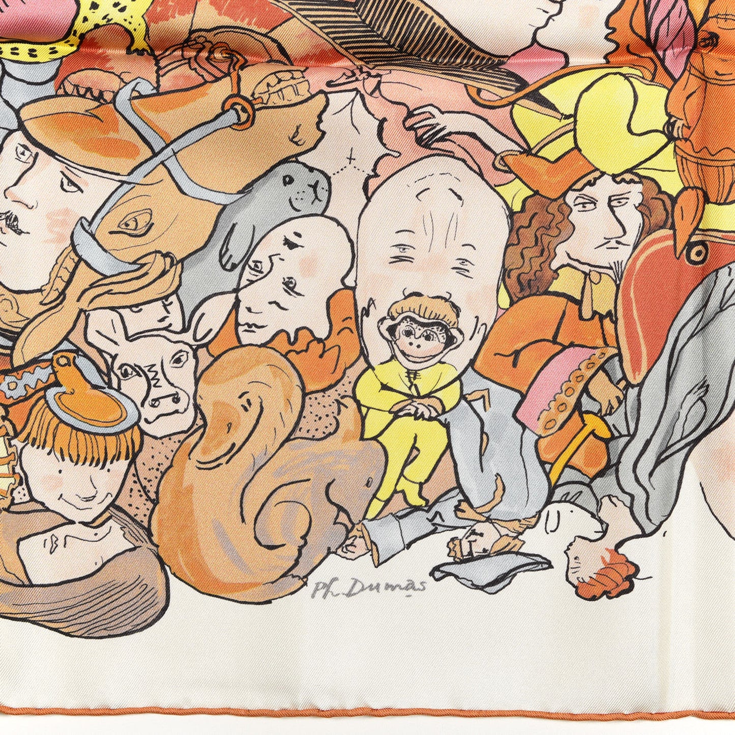 Silk Metamorphoses Par Paris Scarf 90 Cendre Brun Jaune