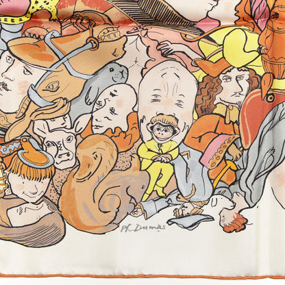 Hermes Silk Metamorphoses Par Paris Scarf 90 Cendre Brun Jaune 5 of 5