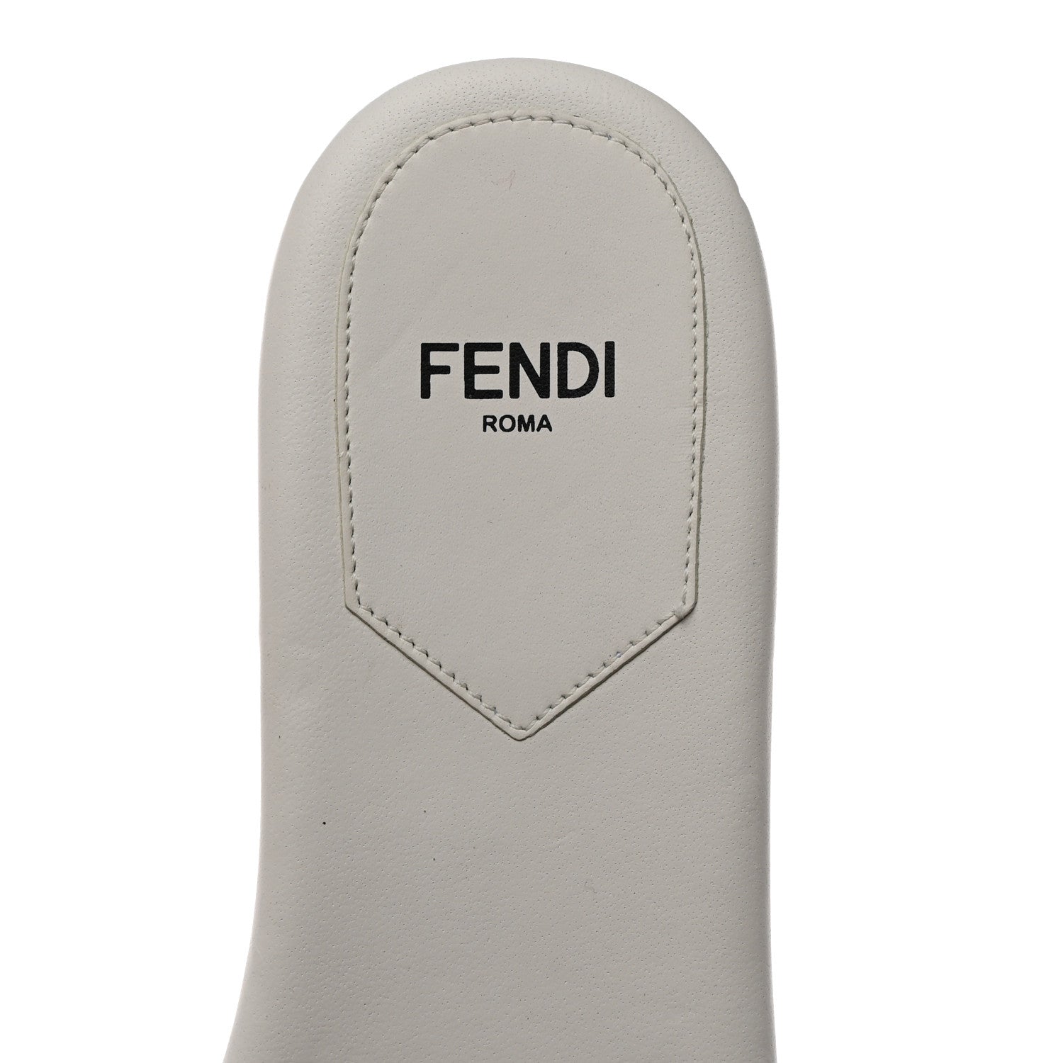 Fendi Woven Calfskin Zucca FF Flat Slide Sandals 37 White Black 6 of 9