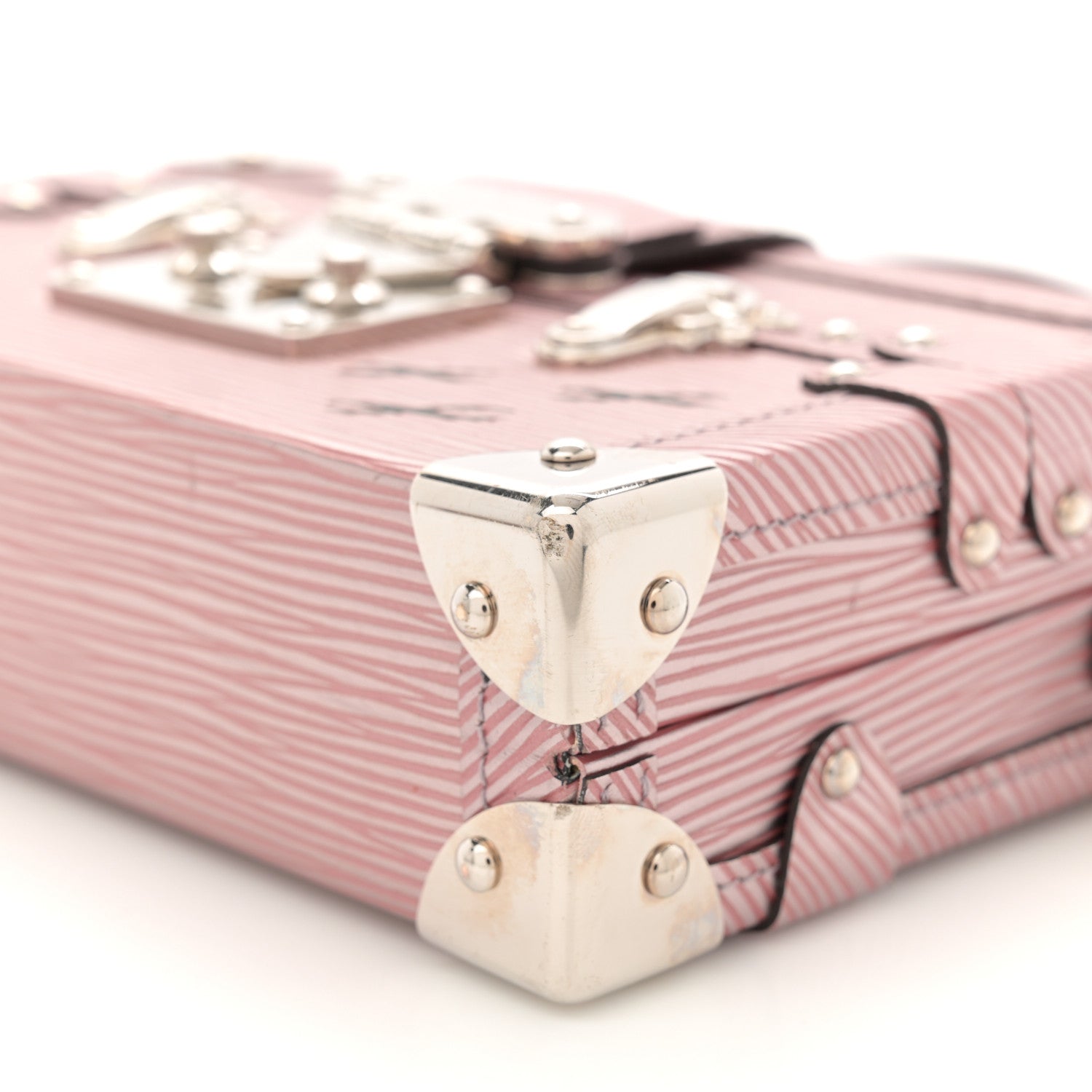 Louis Vuitton Epi Petite Malle Rose Gold 10 of 13