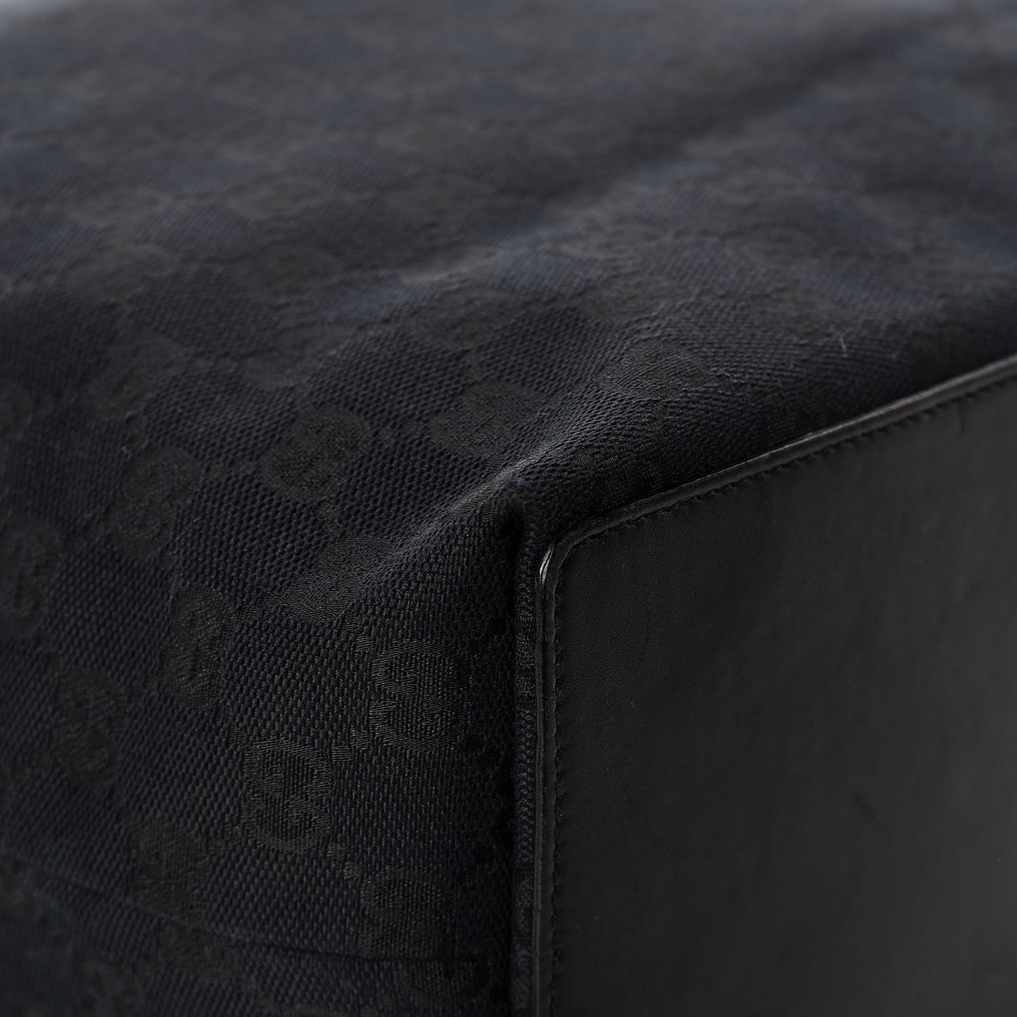 Monogram Bucket Tote Black