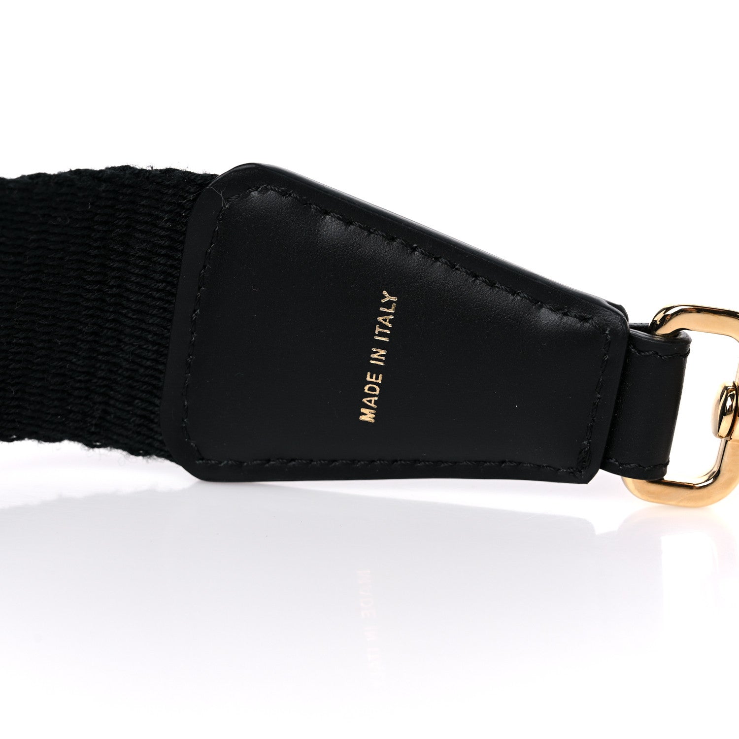 Fendi Jacquard Ribbon Vitello King FF Bi-Color Intreccio Adjustable Strap You Black White 5 of 7
