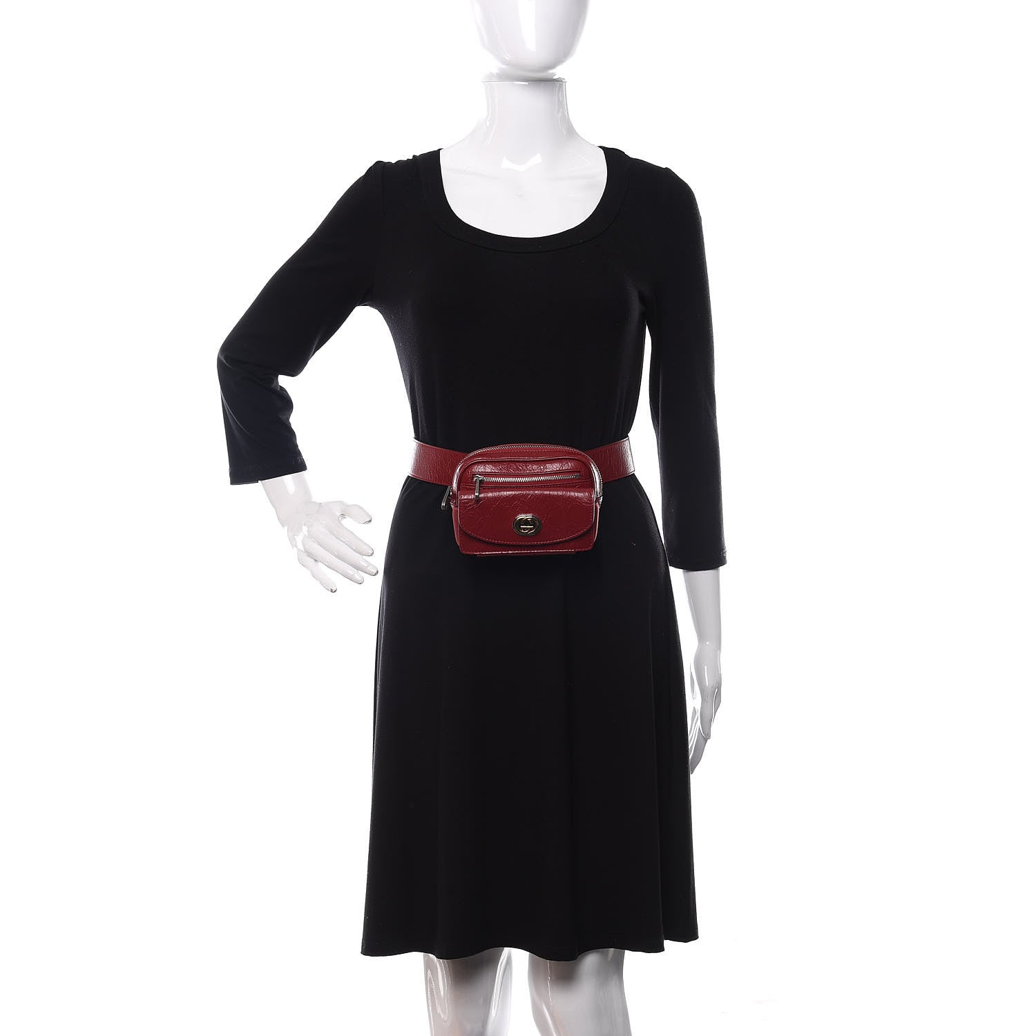 Gucci Fluffy Calfskin Mini Morpheus Belt Bag 70 28 Red 2 of 8