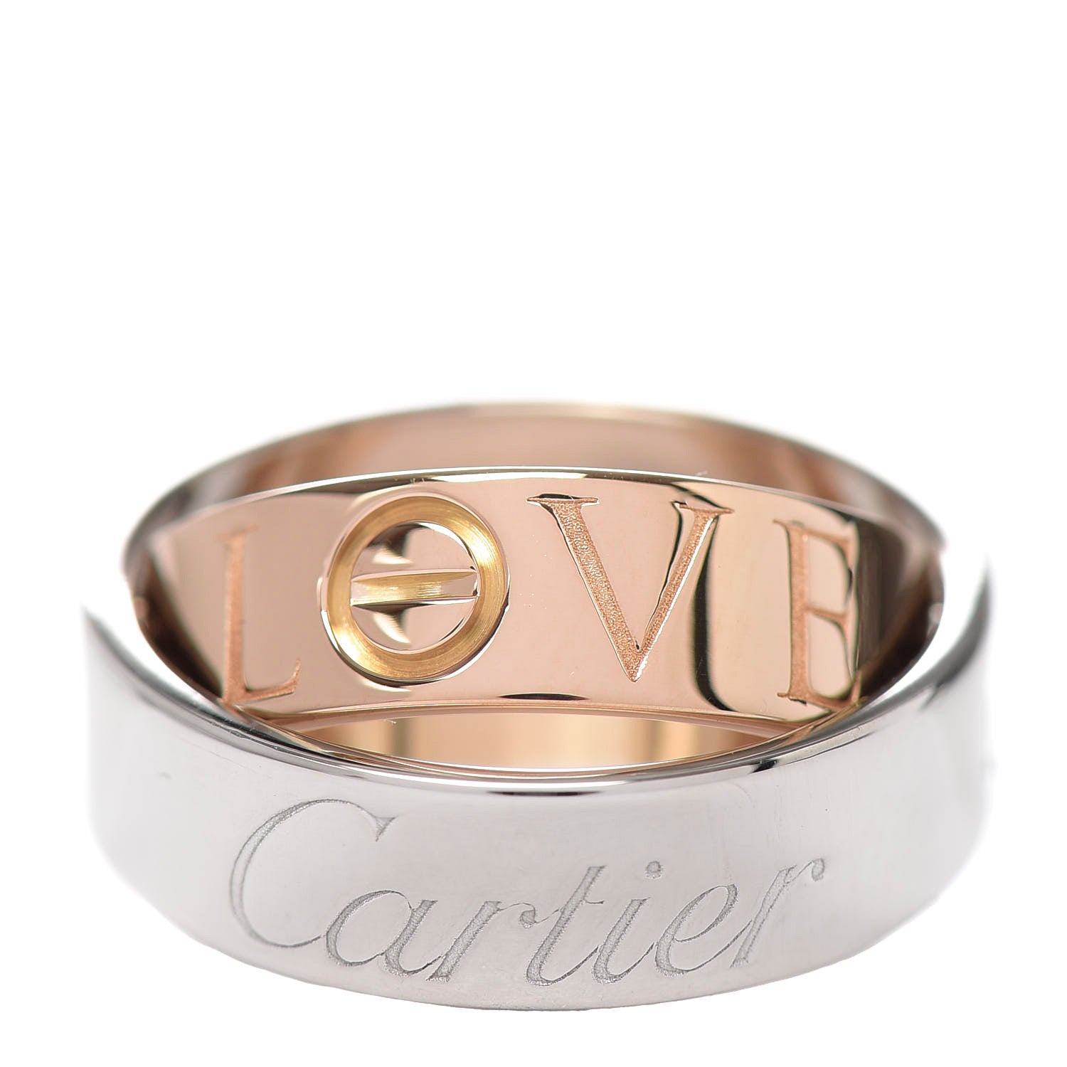 Cartier 18K White Pink Gold 5.5mm Astro LOVE Ring 47 4 1 of 8