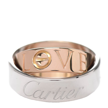 Cartier 18K White Pink Gold 5.5mm Astro LOVE Ring 47 4 1 of 8