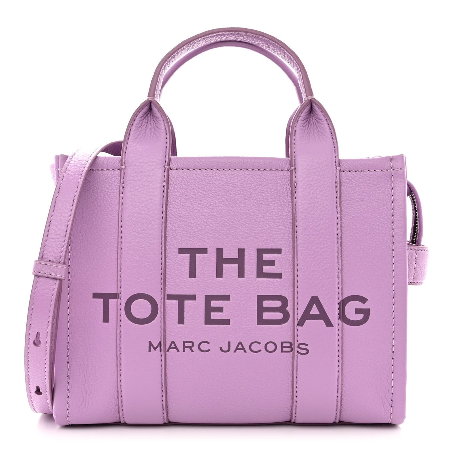 Grained Calfskin Small The Tote Bag Regal Orchid