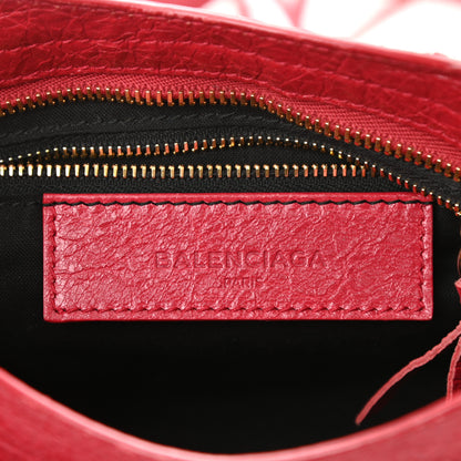 Balenciaga Agneau Classic Gold Hardware Mini City Red Lipstick 5 of 7
