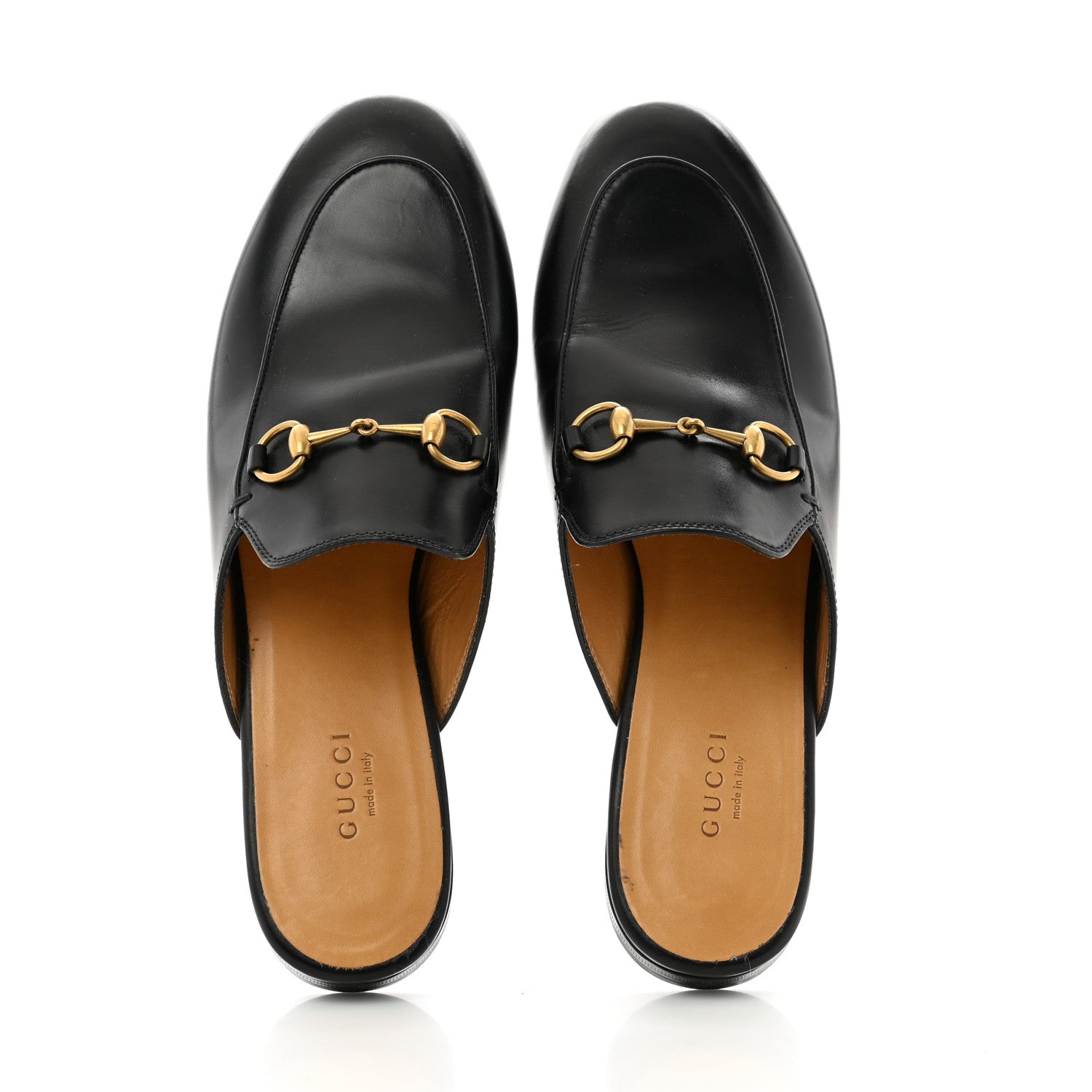 Gucci Calfskin Womens Princetown Slippers 38.5 Black 2 of 11