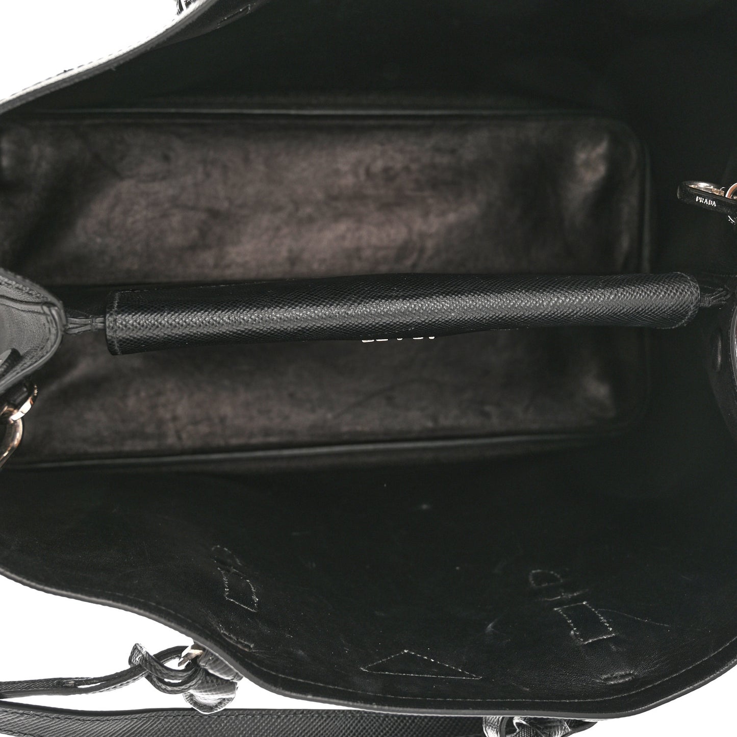 Saffiano Cuir Medium Double Handle Tote Black