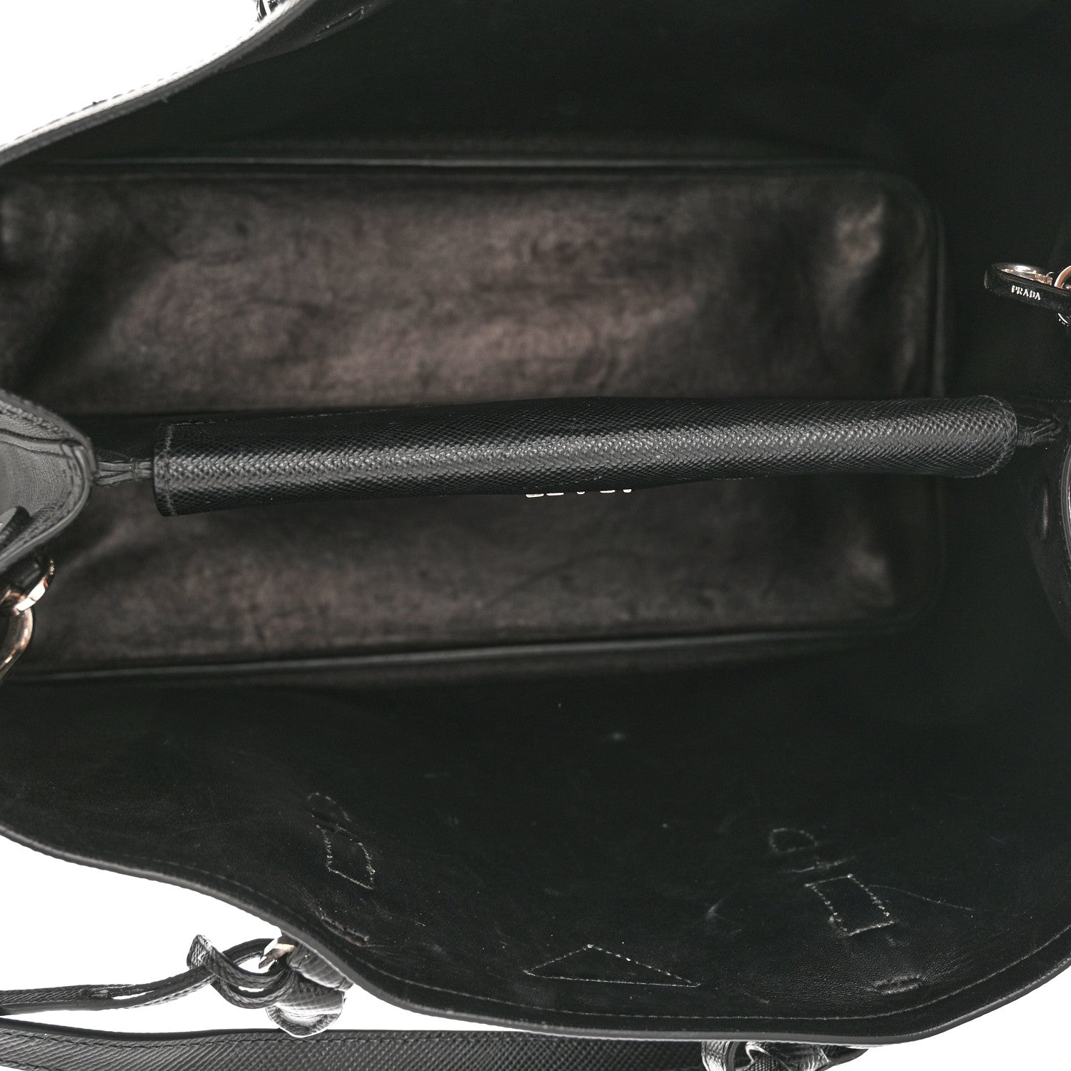 Prada Saffiano Cuir Medium Double Handle Tote Black 5 of 13