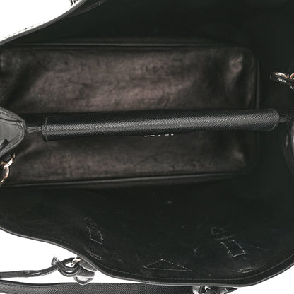 Prada Saffiano Cuir Medium Double Handle Tote Black 5 of 13