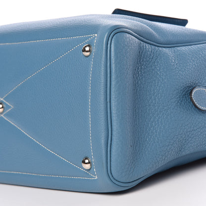 Hermes Taurillon Clemence Victoria II 35 Blue Jean 10 of 10