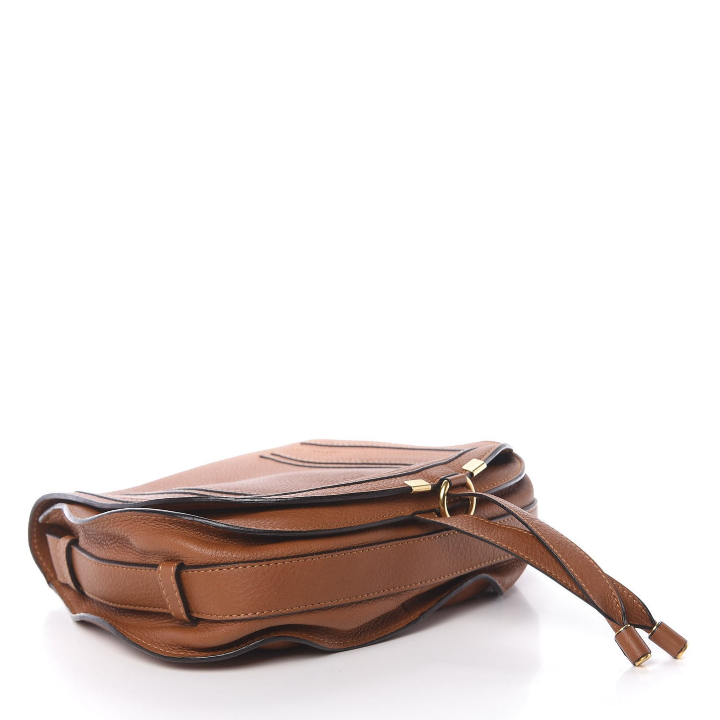 Calfskin Medium Marcie Round Crossbody Bag Tan