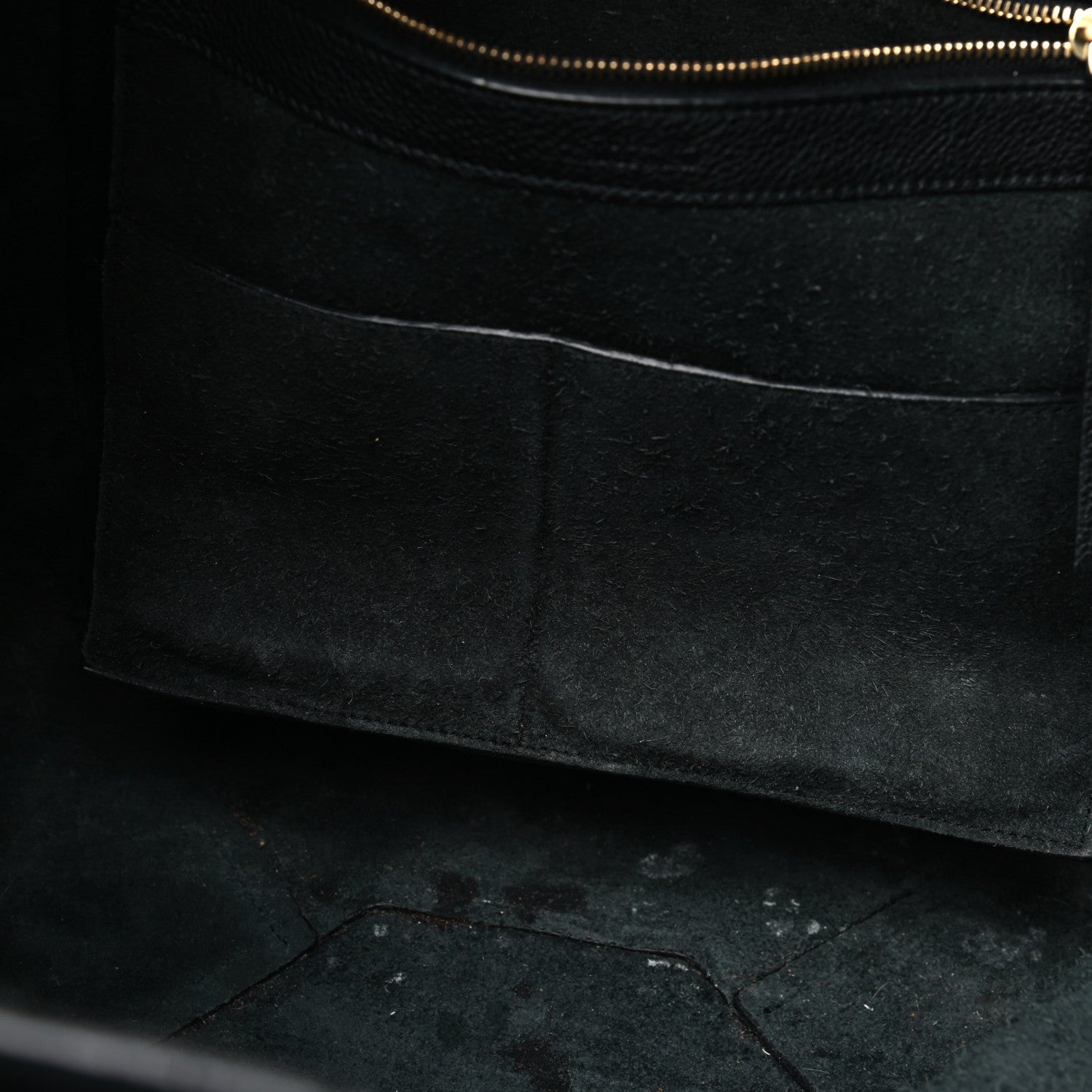 Celine Soft Grained Calfskin Small Belt Cabas Phantom Black 6 of 12