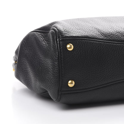 Miu Miu Vitello Daino Tote Black 10 of 16