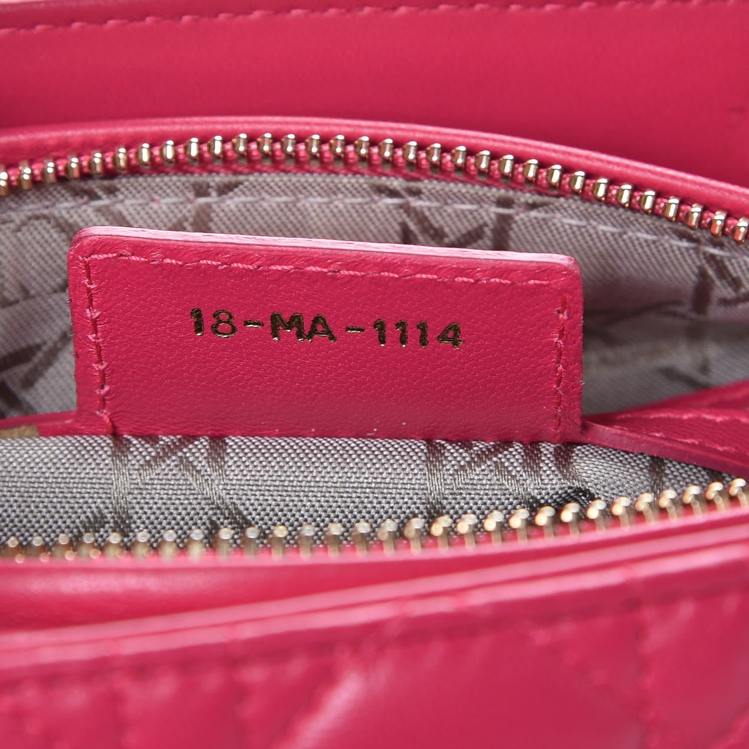 Christian Dior Lambskin Cannage Medium Lady Dior Pink 7 of 7