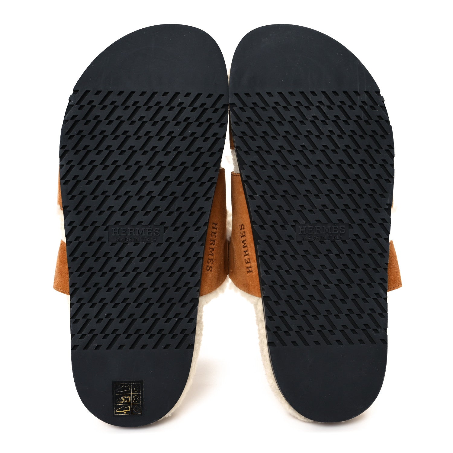 Hermes Suede Goatskin Woolskin Womens Chypre Sandals 40 Nude 6 of 8