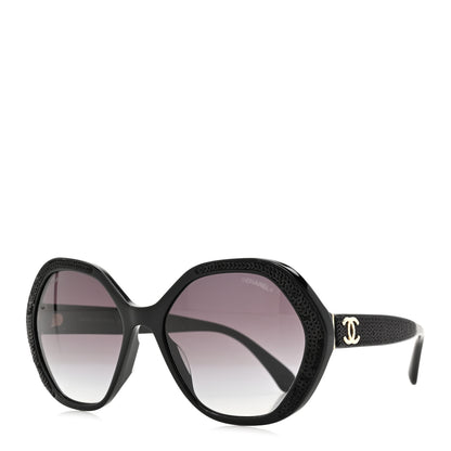 Chanel Acetate Sequin Round Sunglasses 5451-A Black 1 of 8