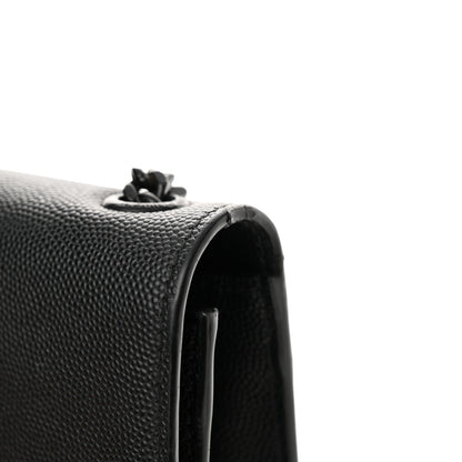 Saint Laurent Grain De Poudre Small Monogram Monochrome Kate Satchel Black 20 of 22