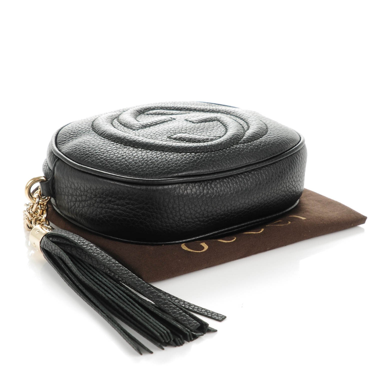 Gucci Pebbled Calfskin Mini Soho Chain Bag Black 4 of 7