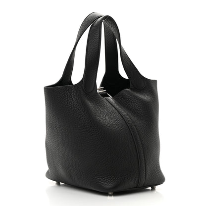 Hermes Taurillon Clemence Picotin Lock 18 PM Black 3 of 13
