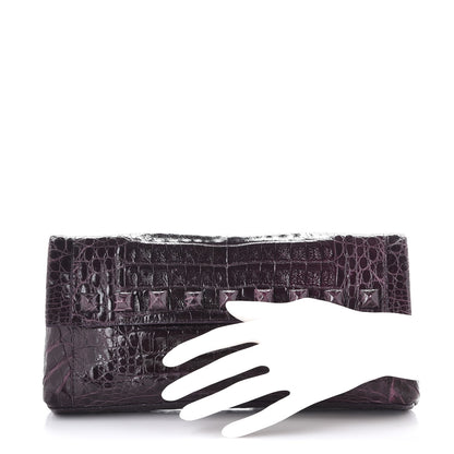 Nancy Gonzalez Crocodile Clutch Purple 2 of 8