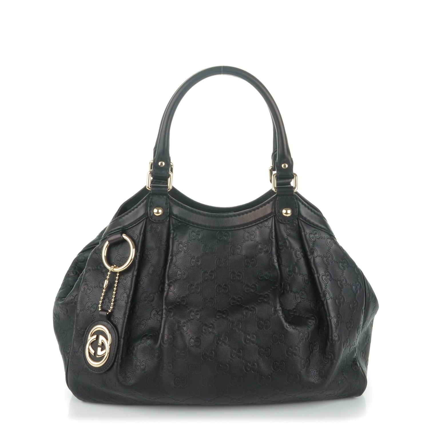 Gucci Guccissima Medium Sukey Tote Black 1 of 7