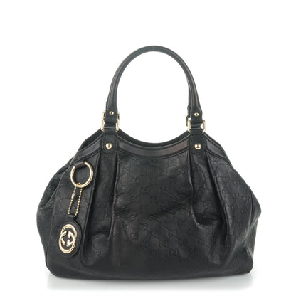 Gucci Guccissima Medium Sukey Tote Black 1 of 7
