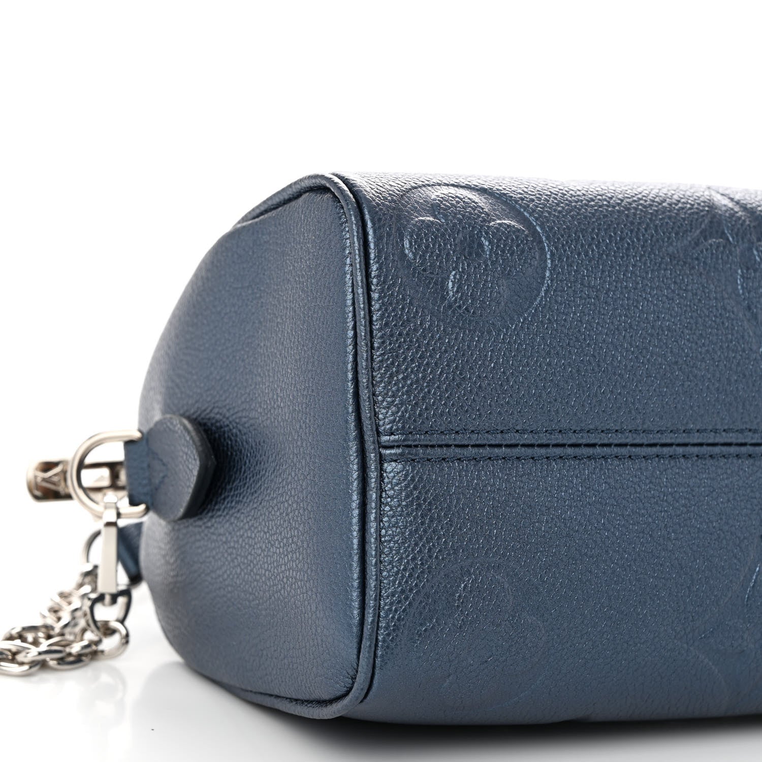 Louis Vuitton Metallic Empreinte Monogram Giant Speedy Bandouliere 20 Navy Nacre 8 of 9