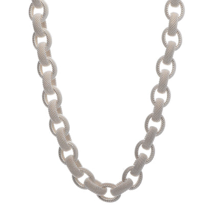 Tiffany Sterling Silver Somerset Mesh Link Necklace 1 of 5