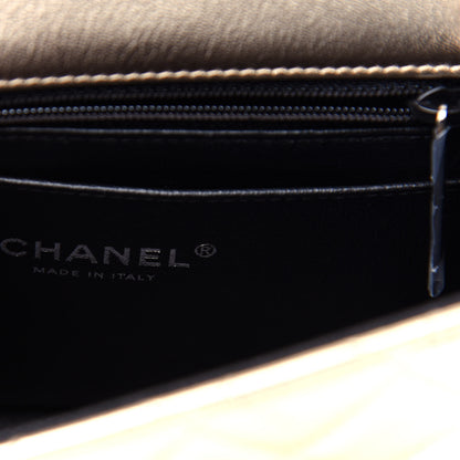 Chanel Metallic Lambskin Quilted Mini Square Flap Gold Black 6 of 11