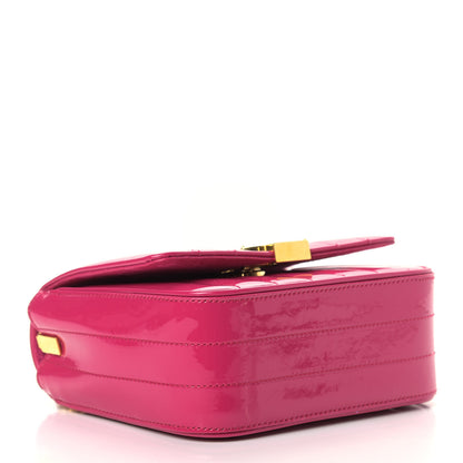 Saint Laurent Patent Matelasse Monogram Small Vicky Chain Bag Bubblegum 4 of 12