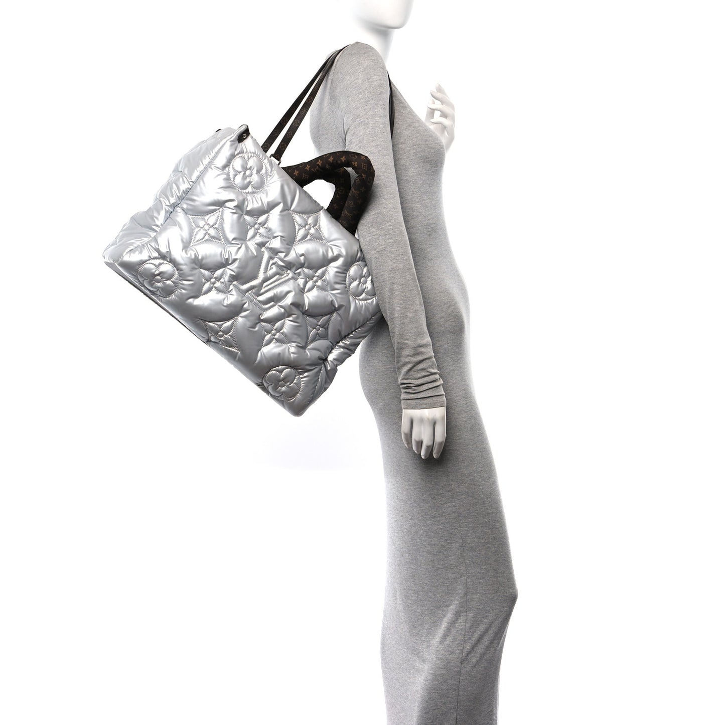 Econyl Monogram Pillow Giant Onthego GM Silver