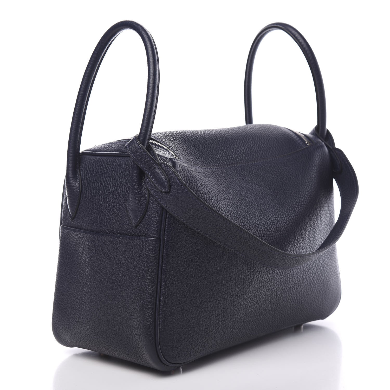 Hermes Taurillon Clemence Lindy 26 Bleu Nuit 2 of 10