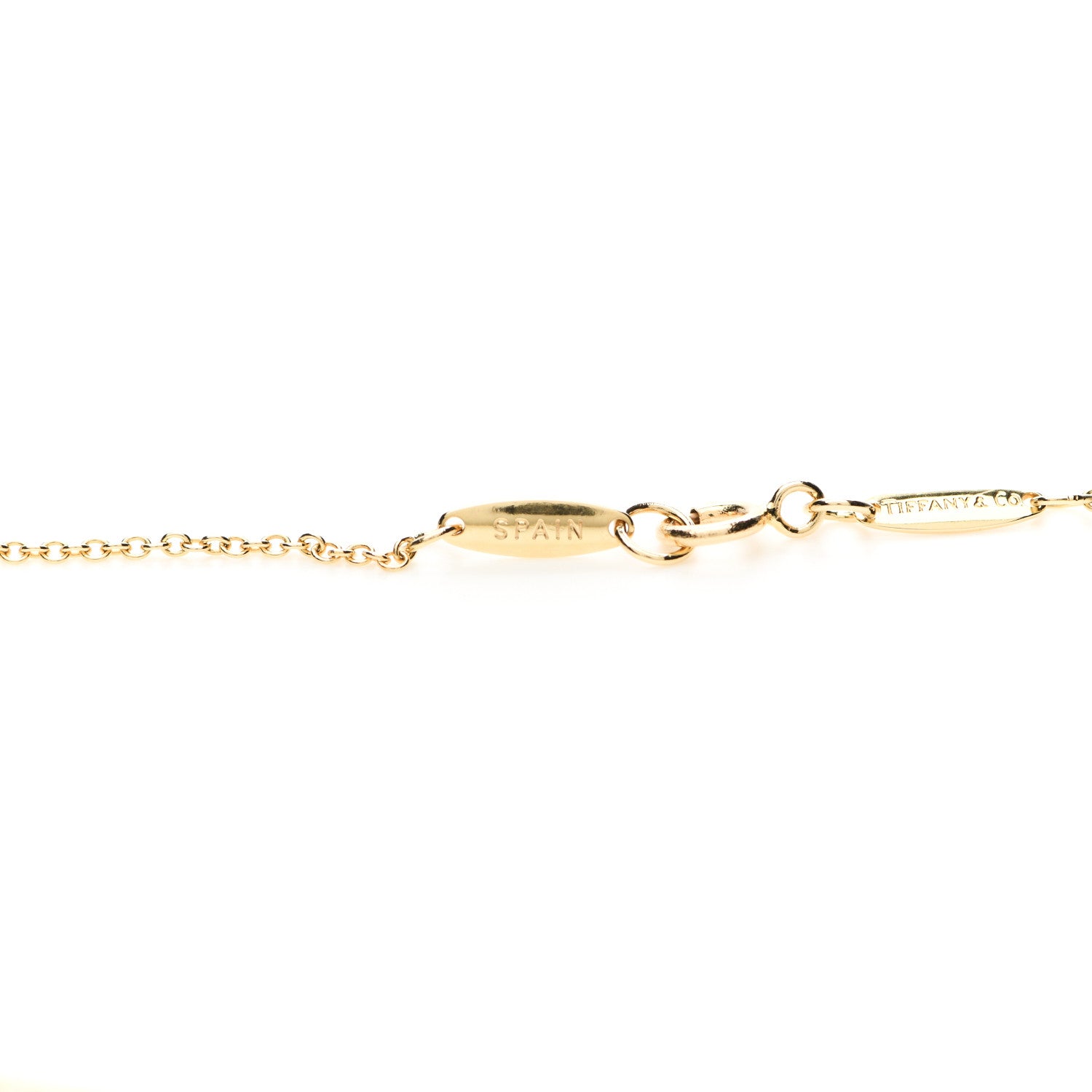 Tiffany 18K Yellow Gold 6.5mm Elsa Peretti Bean Pendant Necklace 6 of 7