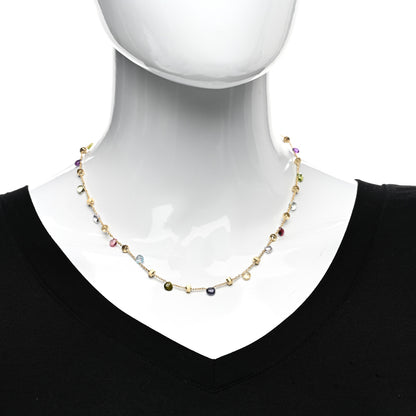 Marco Bicego 18K Yellow Gold Multi Gemstone Paradise Necklace Collar Necklace 2 of 4