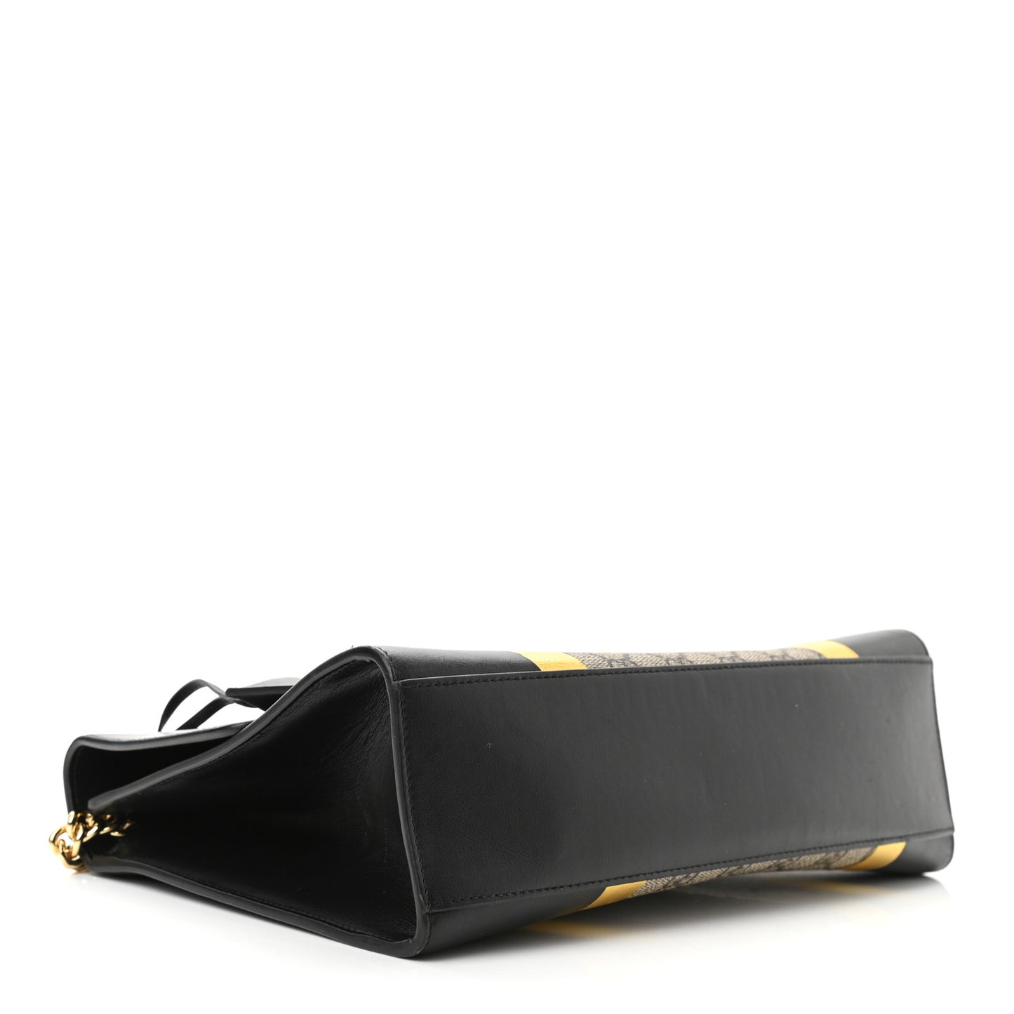 Calfskin GG Supreme Monogram Medium Padlock Shoulder Bag Black Gold