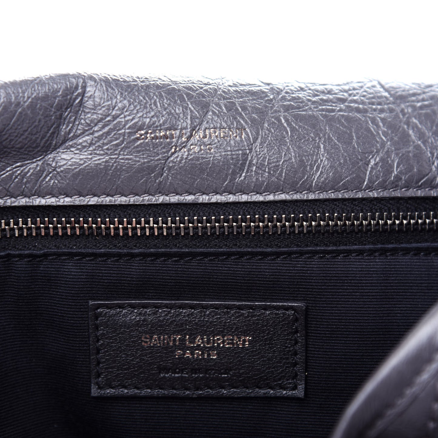 Crinkled Calfskin Matelasse Monogram Large Niki Chain Satchel Storm
