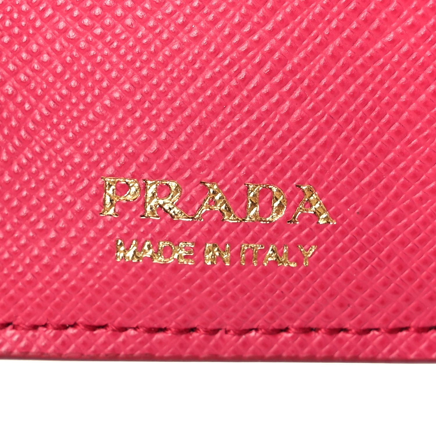 Prada Saffiano Small Tri-Fold Wallet Magenta 9 of 11