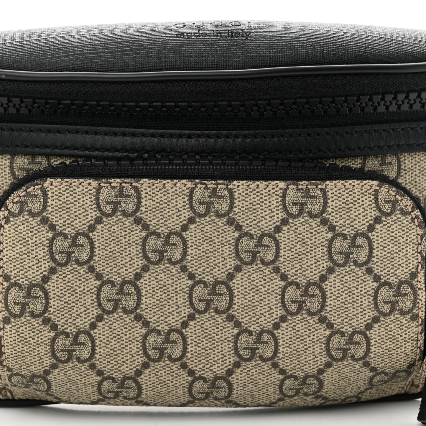 GG Supreme Monogram Belt Bag Black