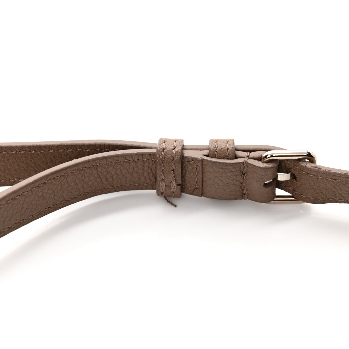 Grained Calfskin Snakeskin Small Cabas Rive Gauche Taupe