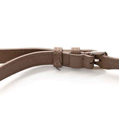 Saint Laurent Grained Calfskin Snakeskin Small Cabas Rive Gauche Taupe 15 of 19
