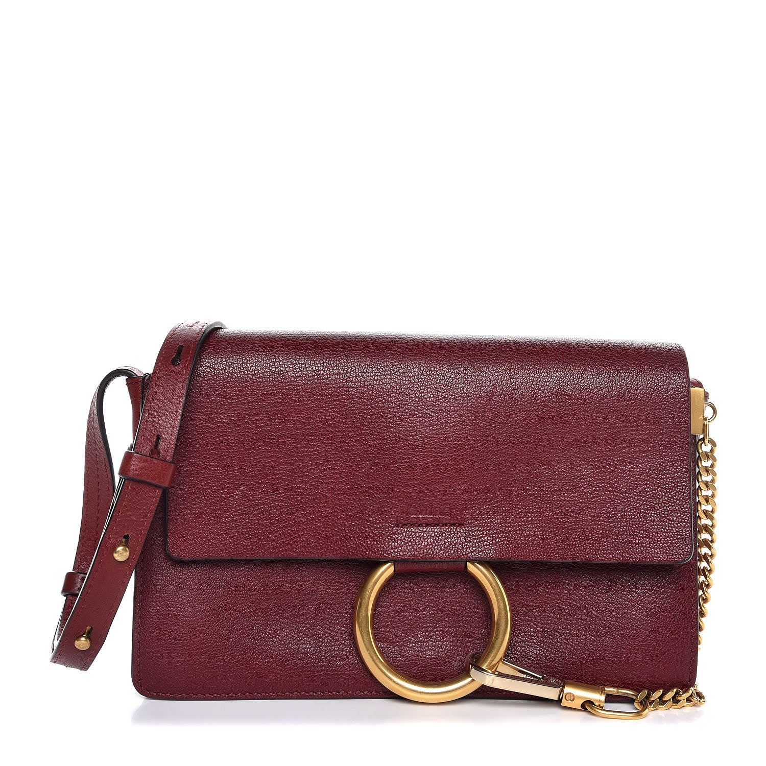 Chloe Goatskin Small Faye Shoulder Bag Sienna Red 1 of 8