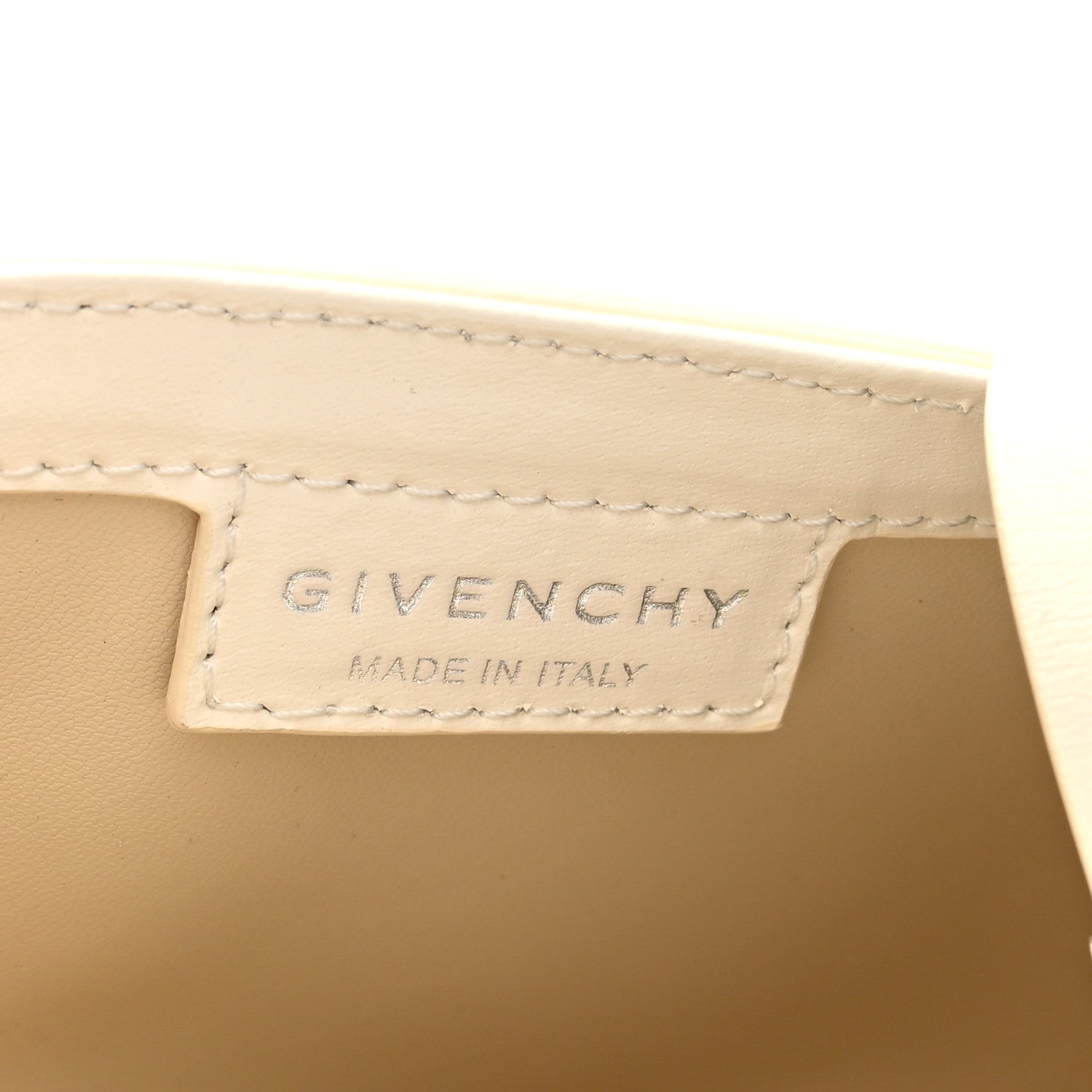 Givenchy Box Calfskin Mini Cut Out Shoulder Bag Ivory 7 of 10